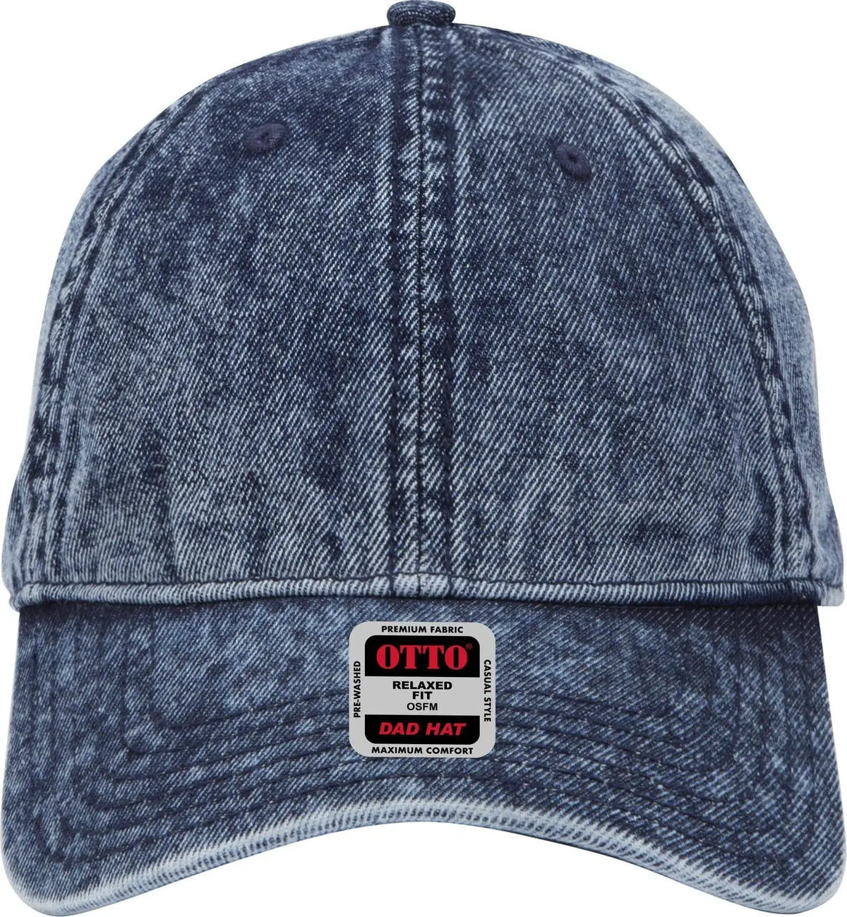 Otto 18-1249 6 Panel Low Profile Dad Cap - Navy - 1/2’’ - 7 5/8’’