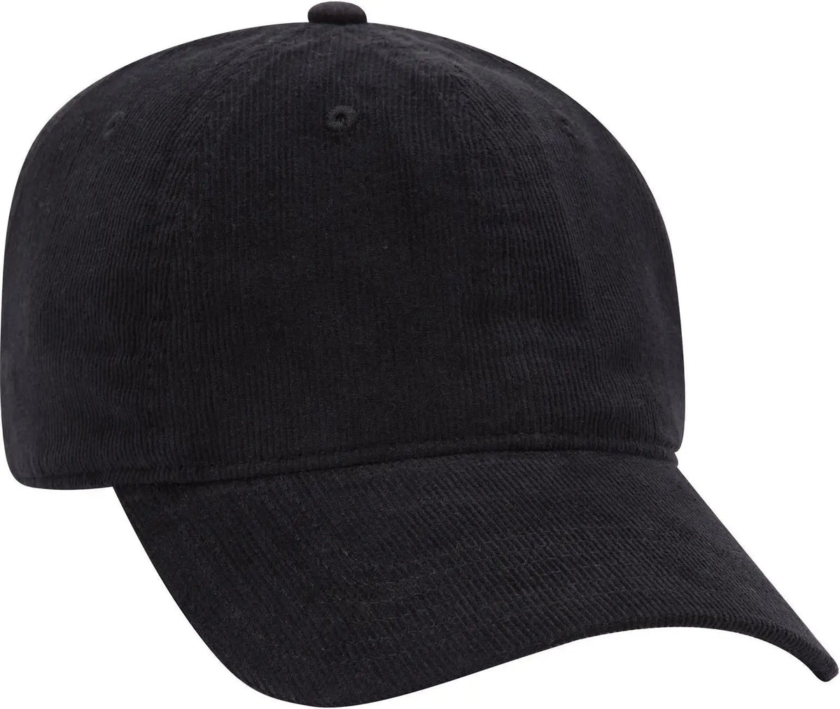 Otto 18-1272 6 Panel Low Profile Baseball Cap - Black - 1/2’’ - 7 5/8’’