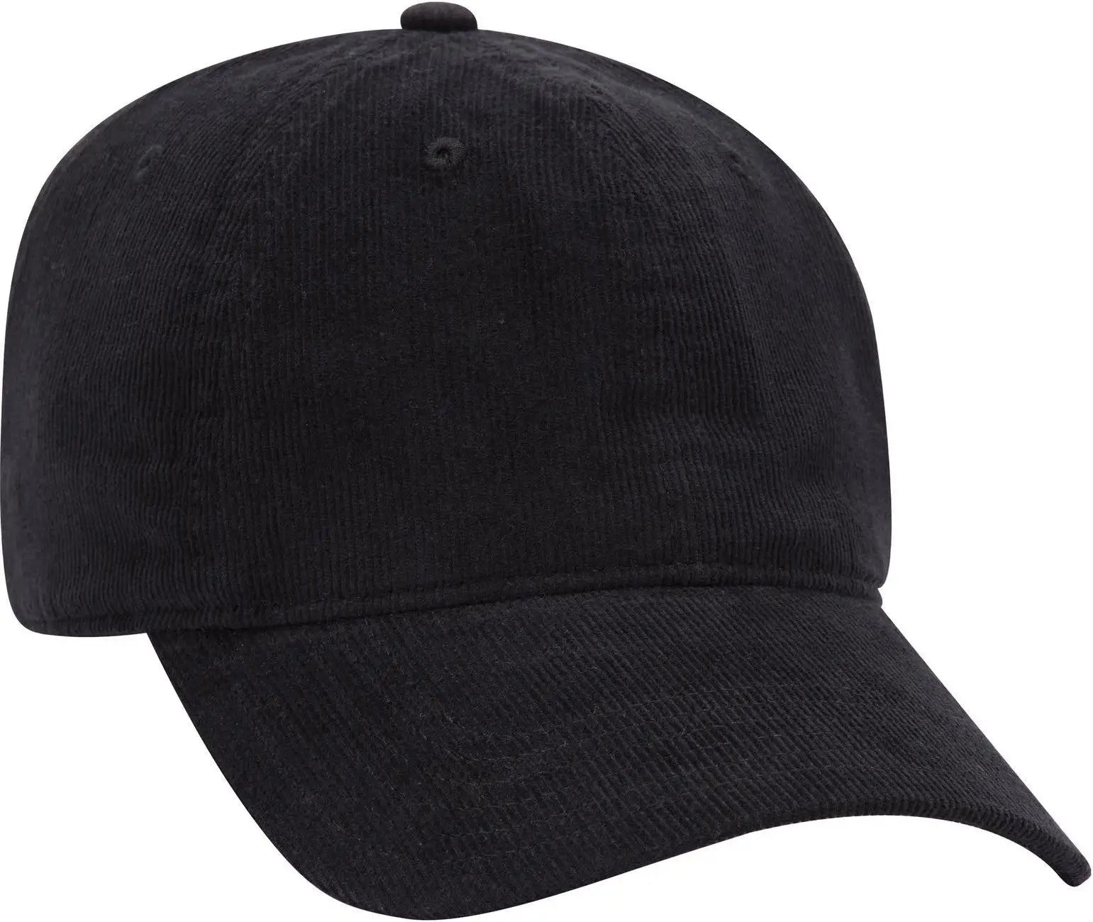 Otto 18-1272 6 Panel Low Profile Baseball Cap - Black - 1/2’’ - 7 5/8’’