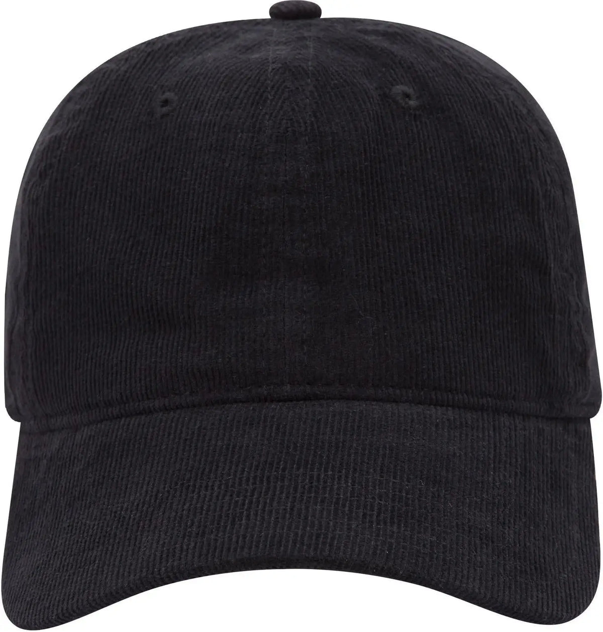 Otto 18-1272 6 Panel Low Profile Baseball Cap - Black - 1/2’’ - 7 5/8’’