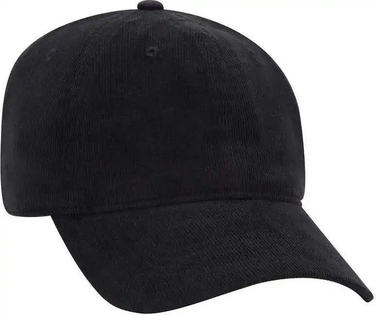 Otto 18-1272 6 Panel Low Profile Baseball Cap - Black - one Size Fits Most