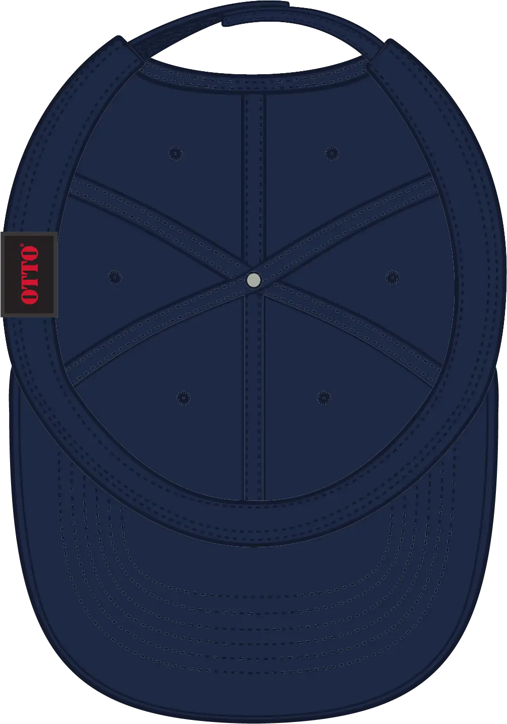 Otto 18-1272 6 Panel Low Profile Baseball Cap - Navy - 1/2’’ - 7 5/8’’