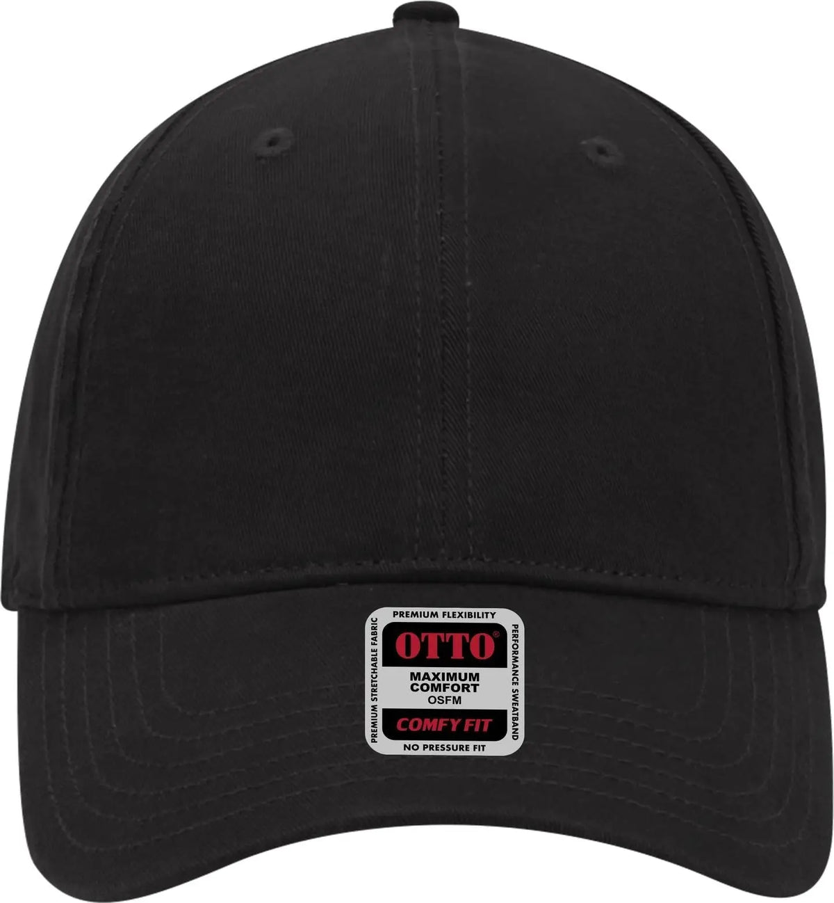 Otto 18-1282 ?Otto Comfy Fit’ 6 Panel Low Profile Dad Cap - Black - 1/2’’ - 7 5/8’’