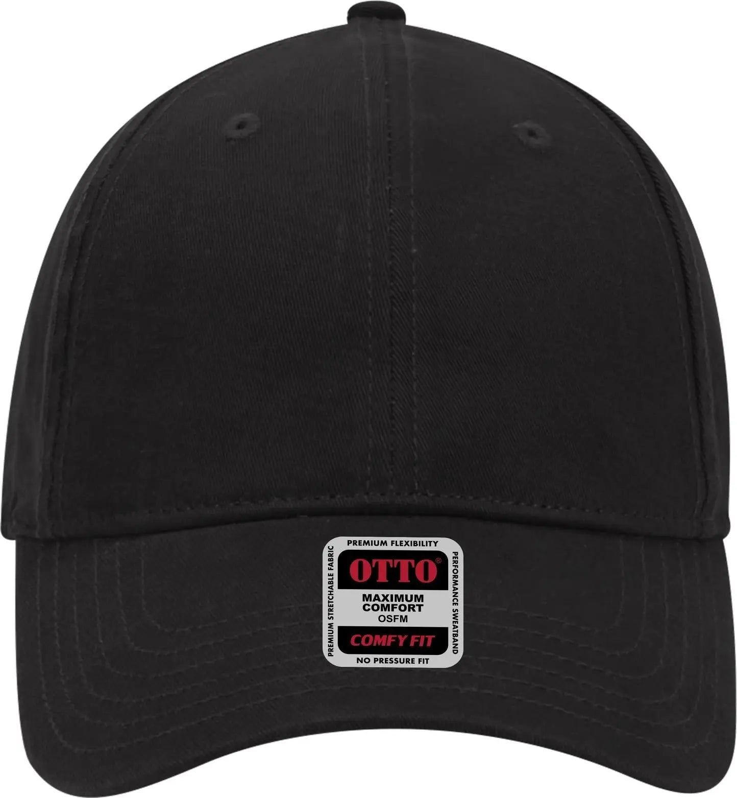Otto 18-1282 ?Otto Comfy Fit’ 6 Panel Low Profile Dad Cap - Black - 1/2’’ - 7 5/8’’