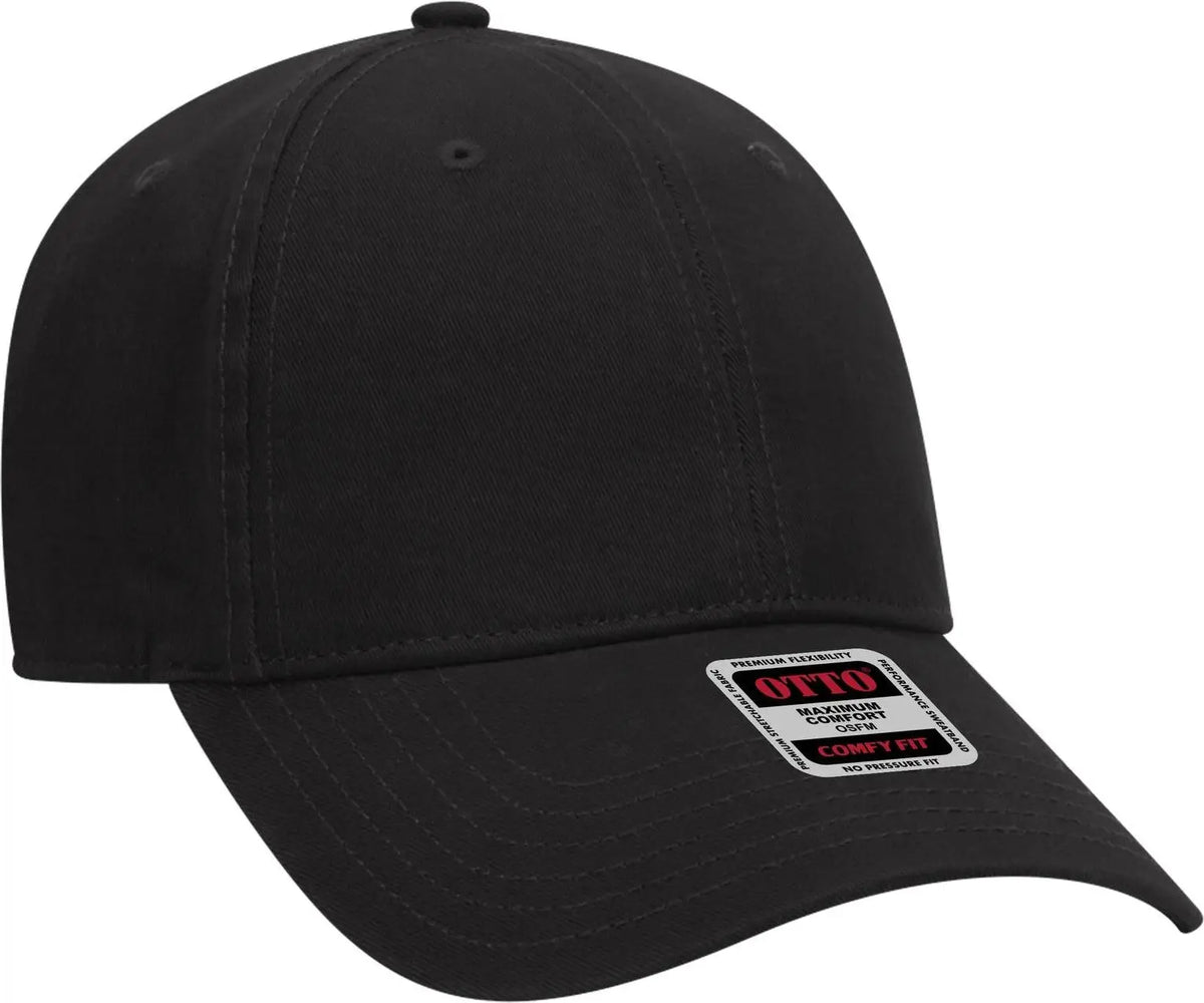Otto 18-1282 ?Otto Comfy Fit’ 6 Panel Low Profile Dad Cap - Black - 1/2’’ - 7 5/8’’
