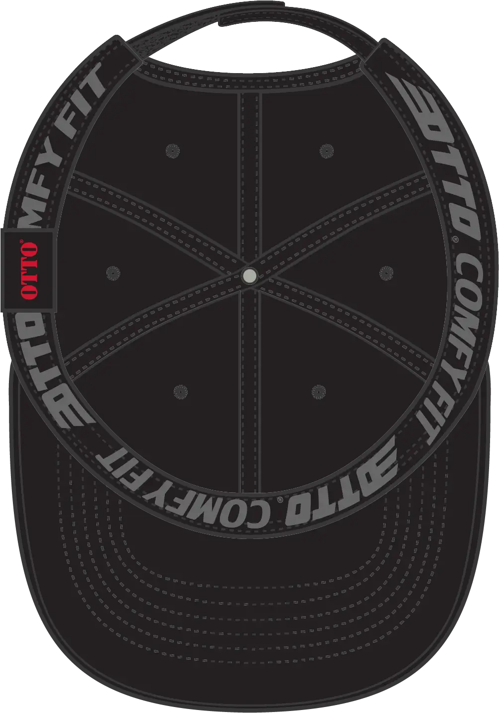 Otto 18-1282 ?Otto Comfy Fit’ 6 Panel Low Profile Dad Cap - Black - 1/2’’ - 7 5/8’’