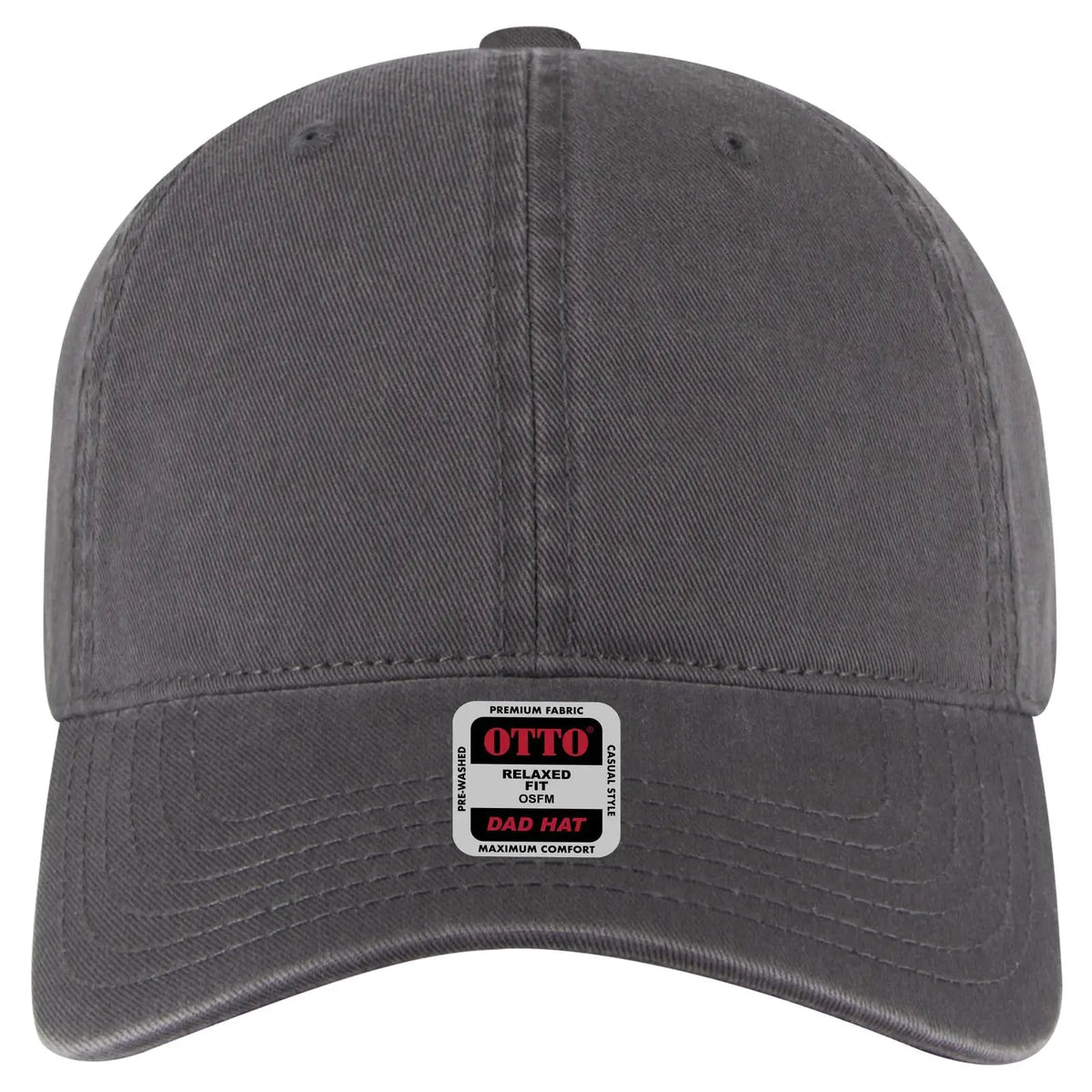 Otto 18-1322 6 Panel Low Profile Dad Cap - Char. Gray - 7 3/8’’ - 5/8’’