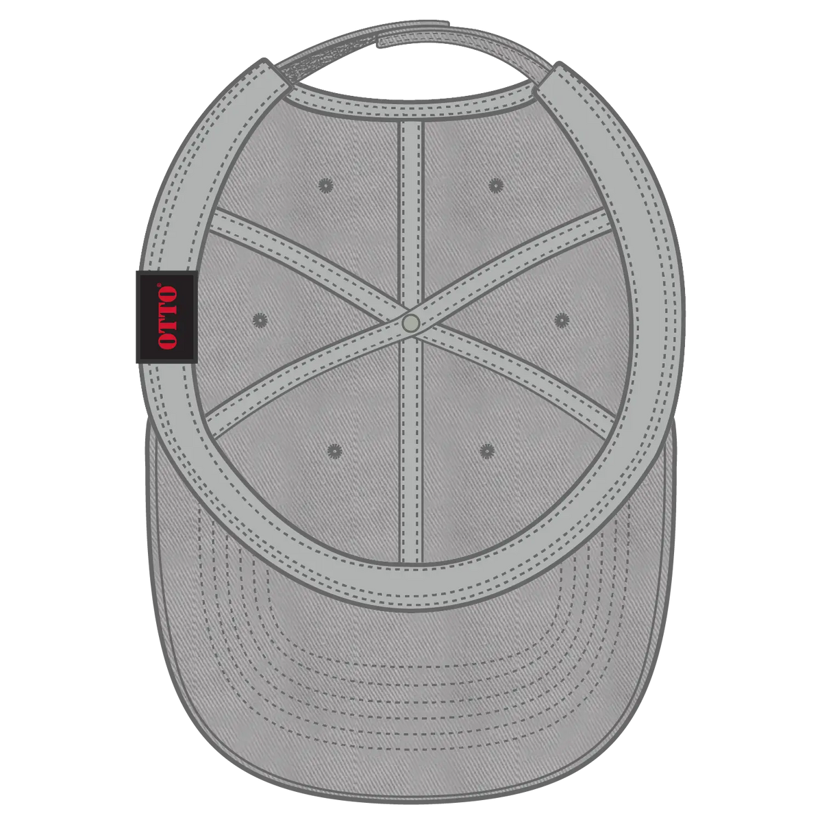 Otto 18-1322 6 Panel Low Profile Dad Cap - Gray - 7 3/8’’ - 5/8’’