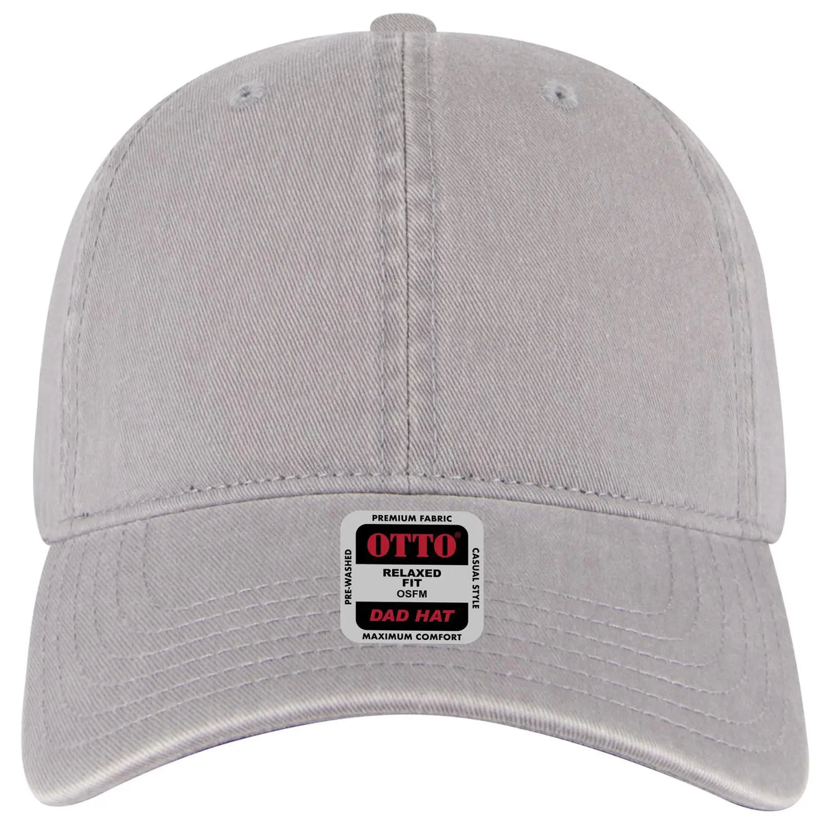 Otto 18-1322 6 Panel Low Profile Dad Cap - Gray - 7 3/8’’ - 5/8’’