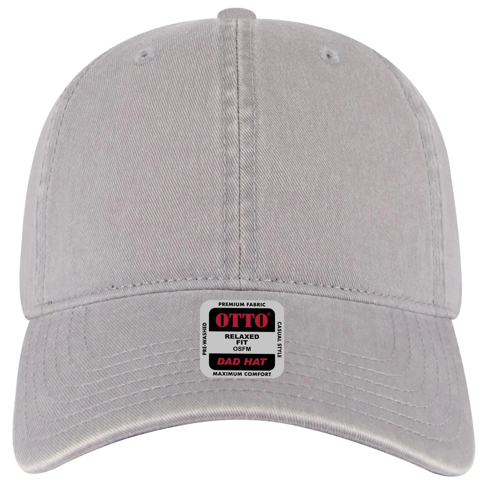 Otto 18-1322 6 Panel Low Profile Dad Cap - Gray - 7 3/8’’ - 5/8’’