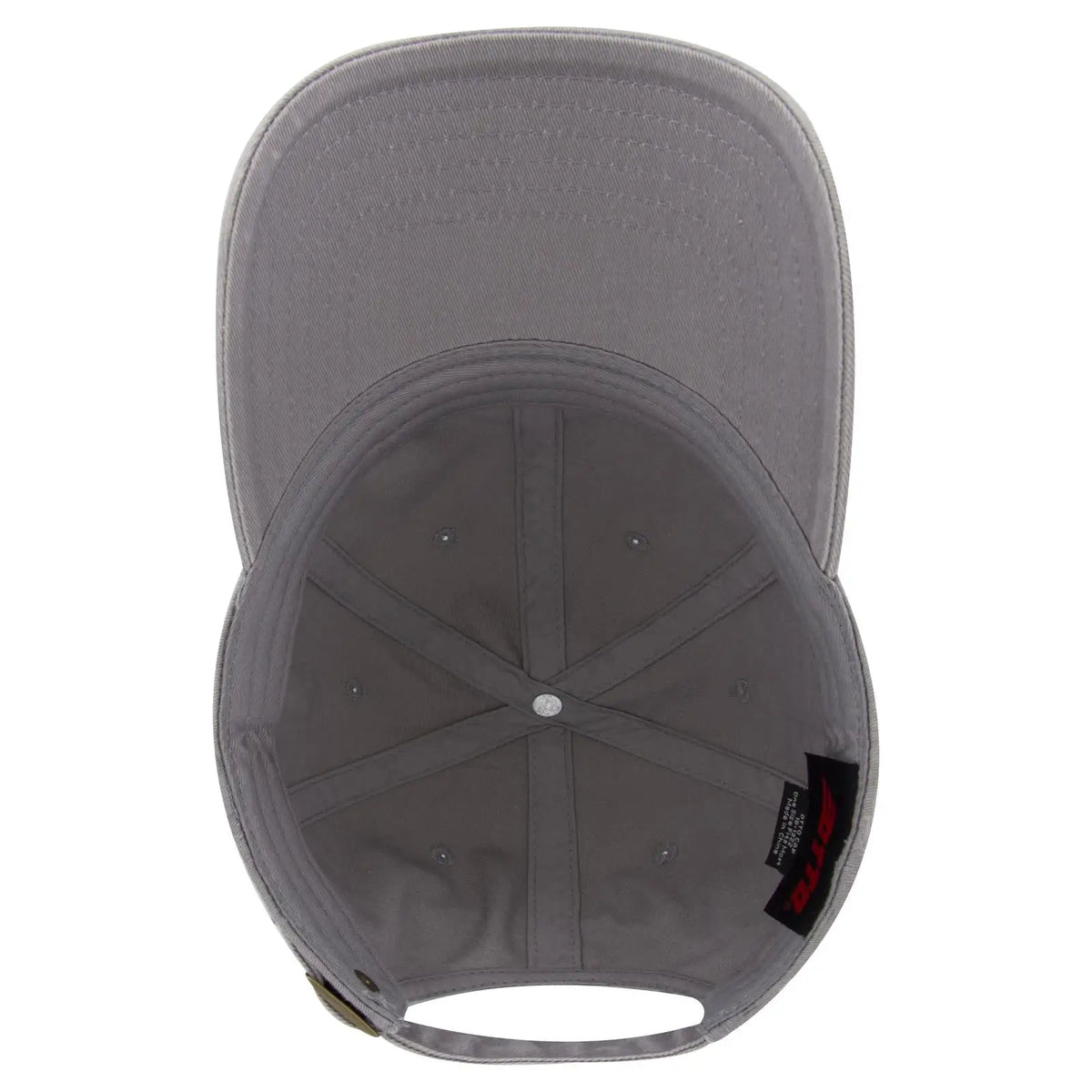 Otto 18-1322 6 Panel Low Profile Dad Cap - Gray - 7 3/8’’ - 5/8’’