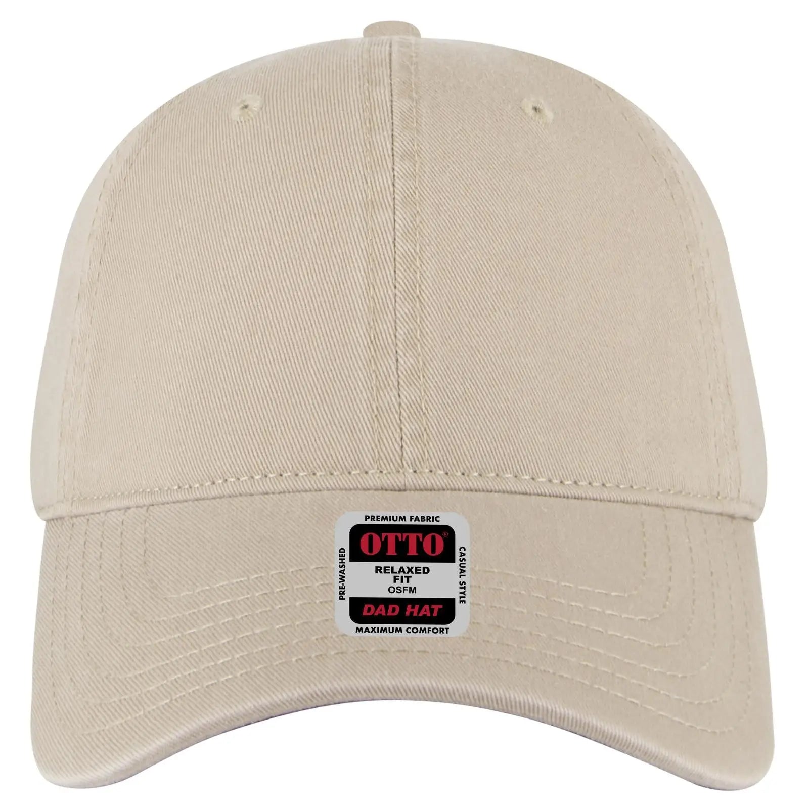 Otto 18-1322 6 Panel Low Profile Dad Cap - Khaki - 7 3/8’’ - 5/8’’