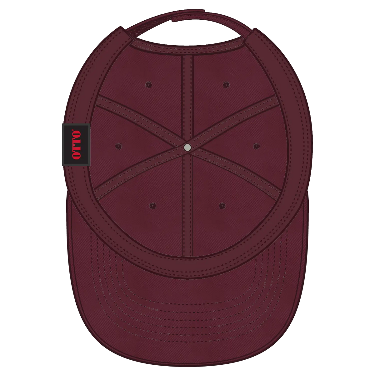 Otto 18-1322 6 Panel Low Profile Dad Cap - Maroon - 7 3/8’’ - 5/8’’
