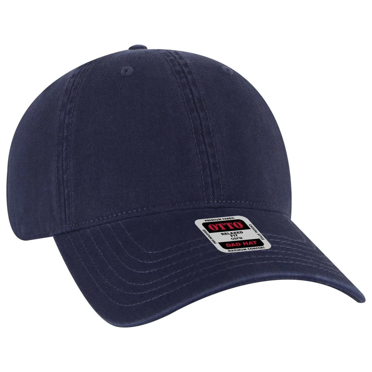 Otto 18-1322 6 Panel Low Profile Dad Cap - Navy - 7 3/8’’ - 5/8’’