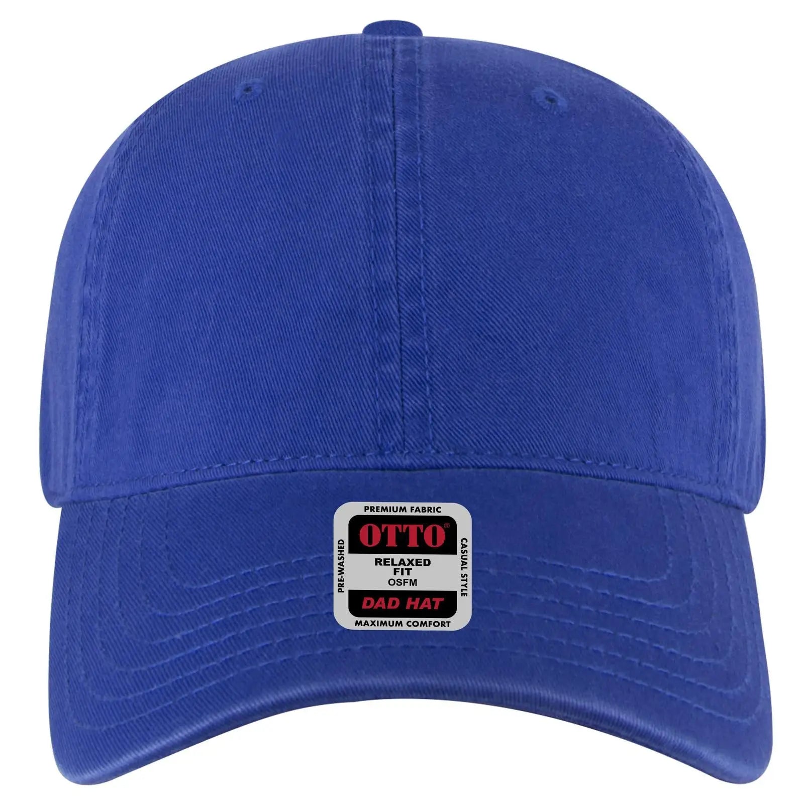 Otto 18-1322 6 Panel Low Profile Dad Cap - Royal - 7 3/8’’ - 5/8’’