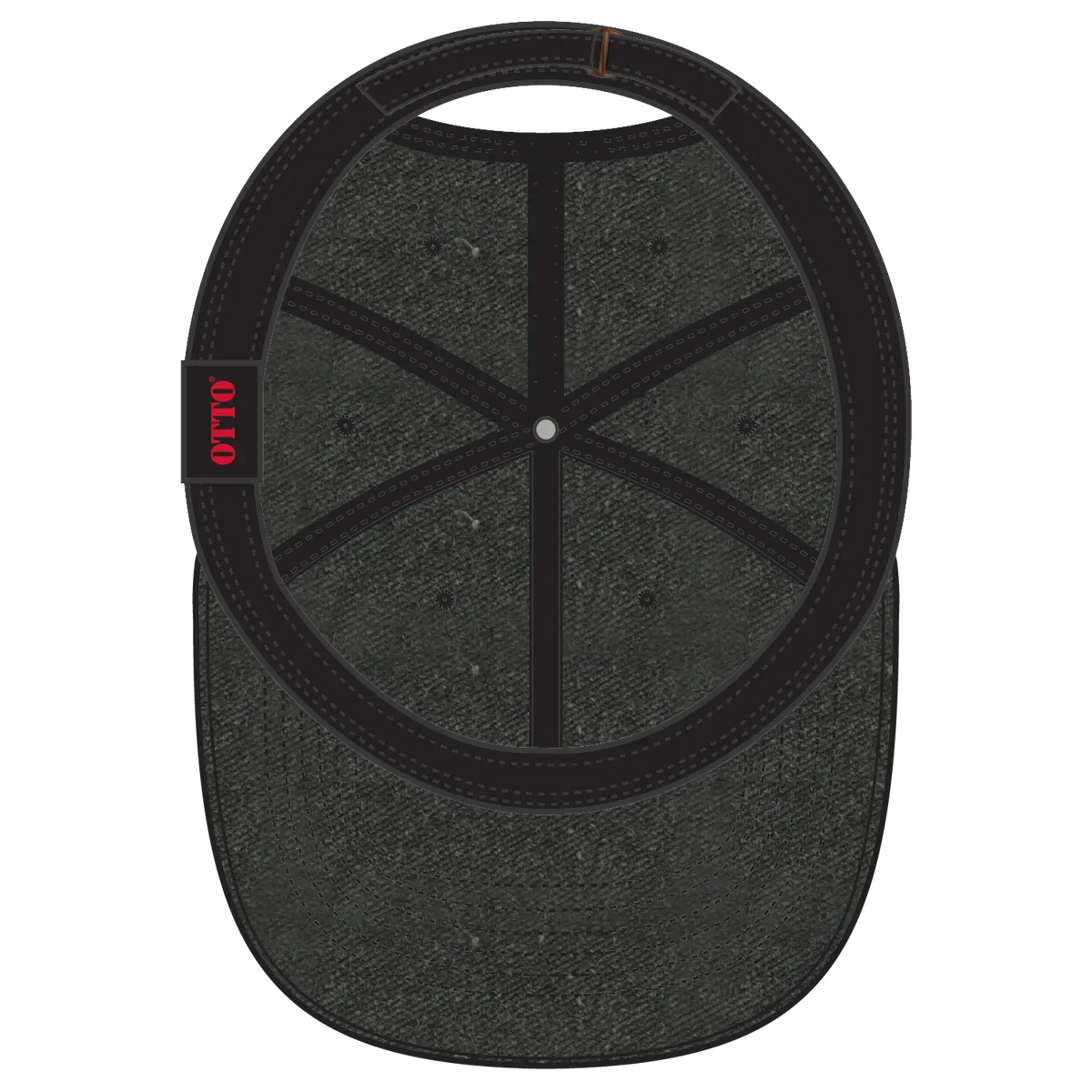 Otto 18-201 6 Panel Low Profile Dad Cap - Black - 7 3/8’’ - 5/8’’
