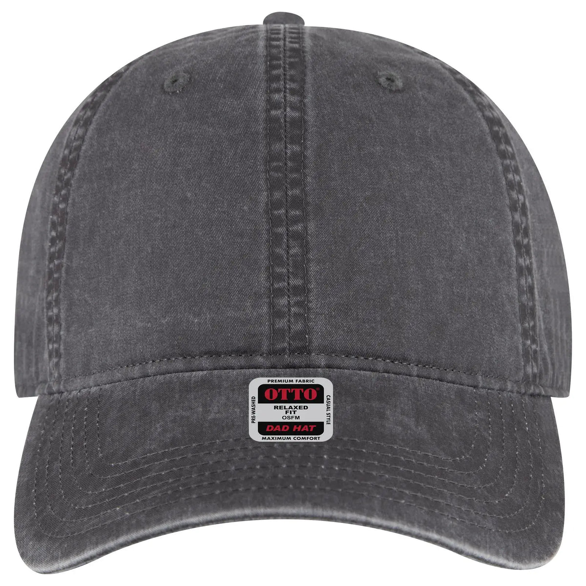 Otto 18-201 6 Panel Low Profile Dad Cap - Char. Gray - 7 3/8’’ - 5/8’’