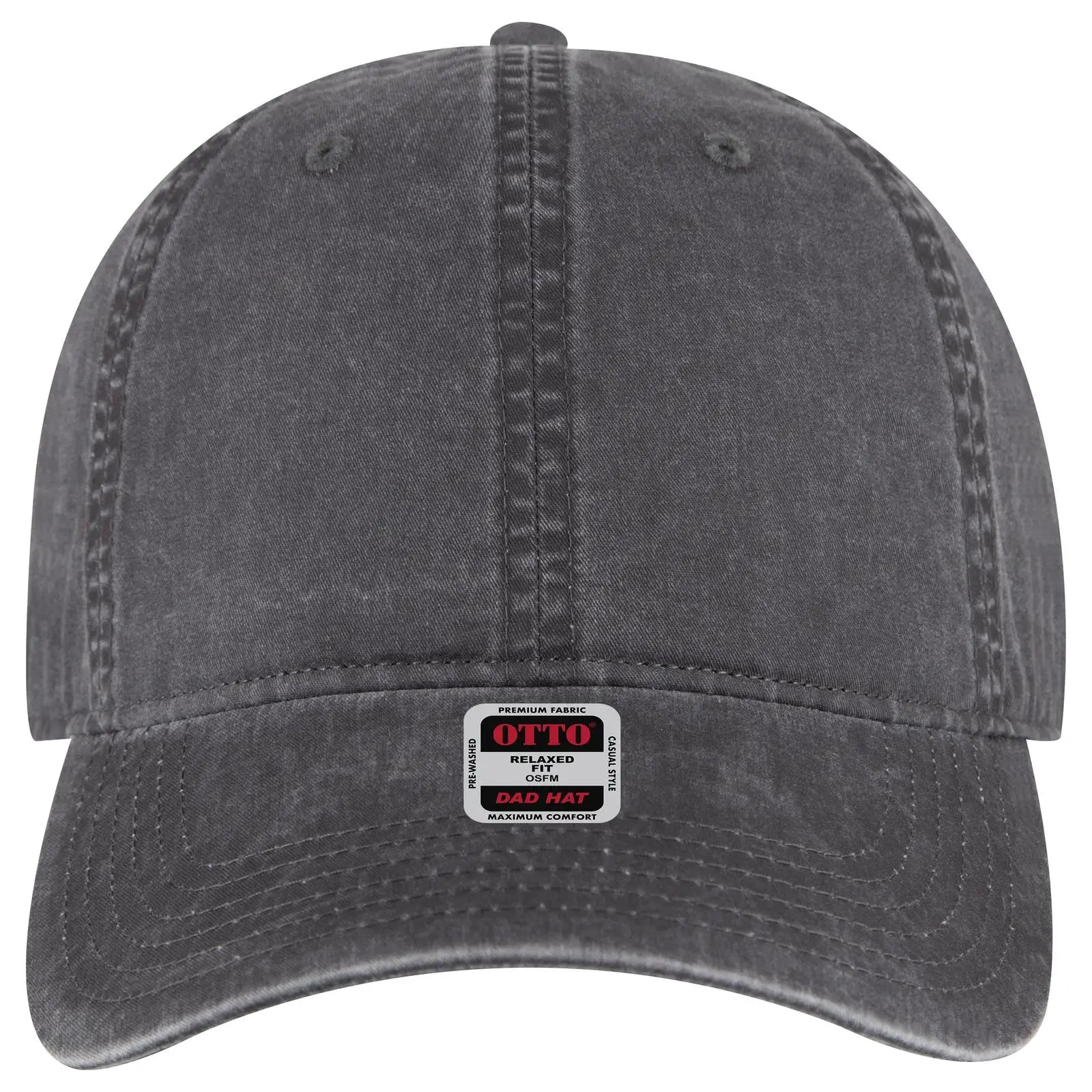 Otto 18-201 6 Panel Low Profile Dad Cap - Char. Gray - 7 3/8’’ - 5/8’’