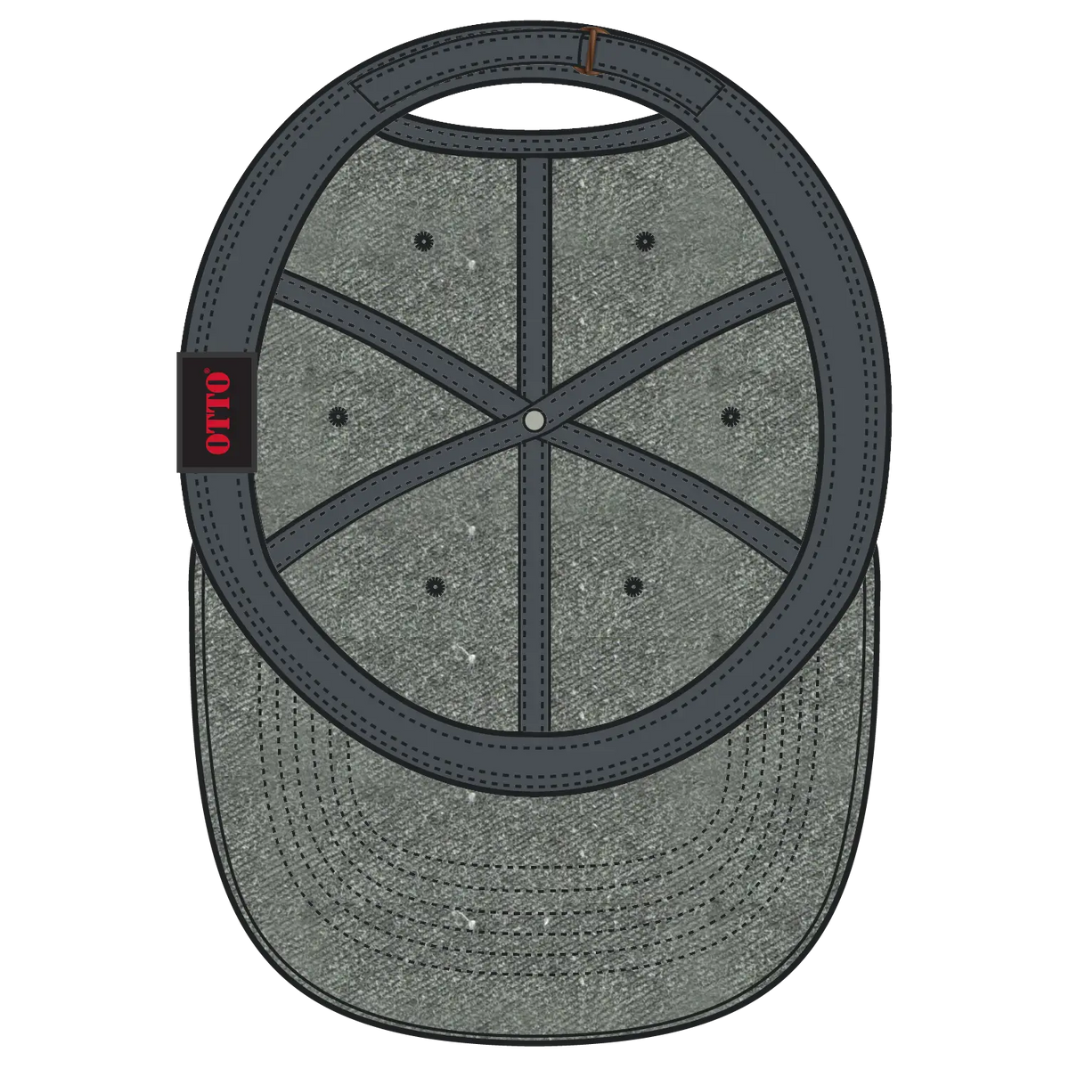 Otto 18-201 6 Panel Low Profile Dad Cap - Char. Gray - 7 3/8’’ - 5/8’’