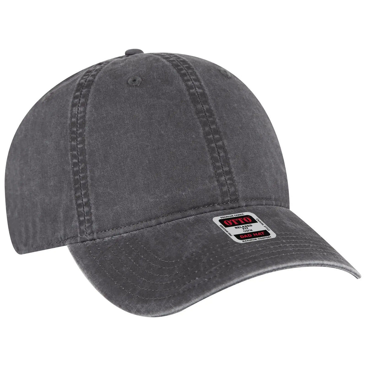 Otto 18-201 6 Panel Low Profile Dad Cap - Char. Gray - 7 3/8’’ - 5/8’’