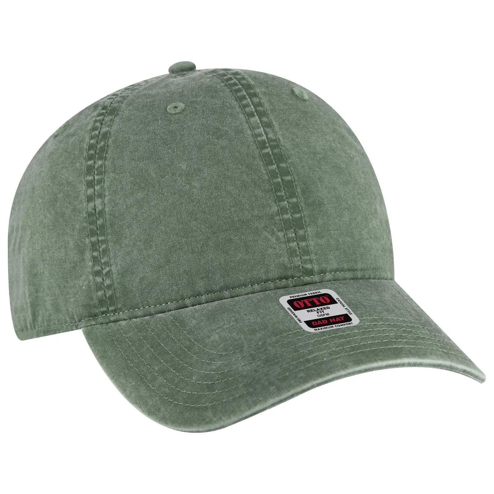 Otto 18-201 6 Panel Low Profile Dad Cap - Dk. Green - 7 3/8’’ - 5/8’’