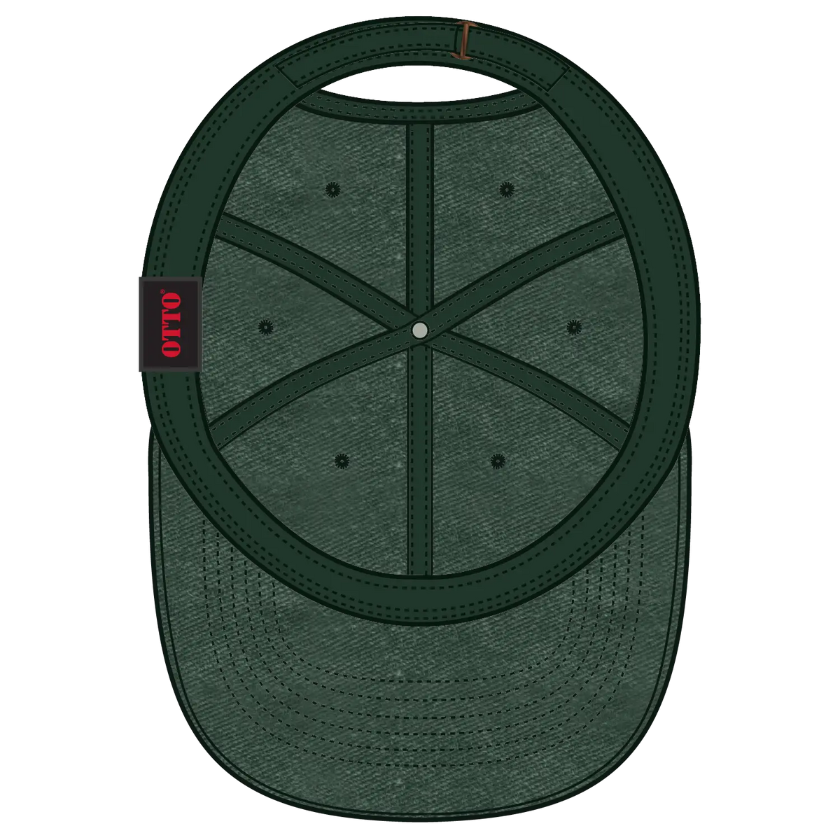 Otto 18-201 6 Panel Low Profile Dad Cap - Dk. Green - 7 3/8’’ - 5/8’’