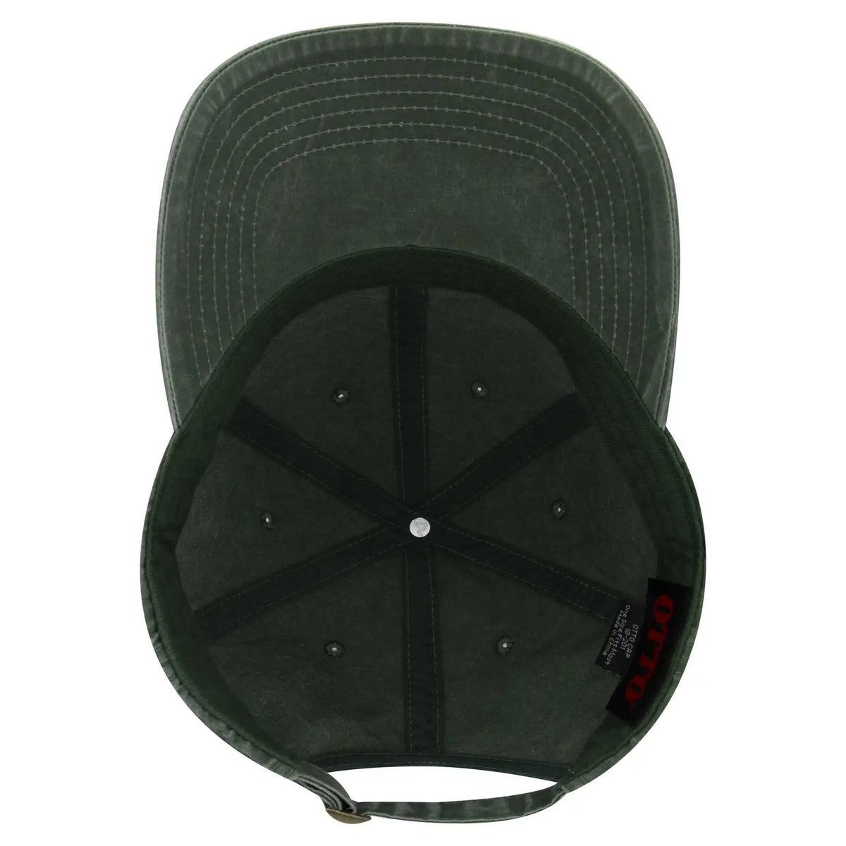 Otto 18-201 6 Panel Low Profile Dad Cap - Dk. Green - 7 3/8’’ - 5/8’’