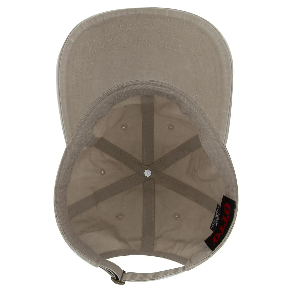 Otto 18-201 6 Panel Low Profile Dad Cap - Khaki - 7 3/8’’ - 5/8’’