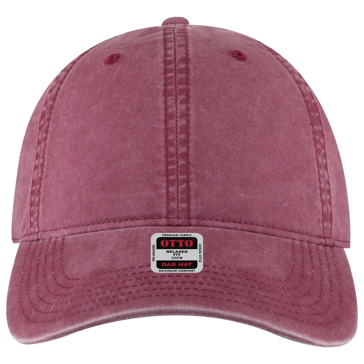 Otto 18-201 6 Panel Low Profile Dad Cap - Maroon