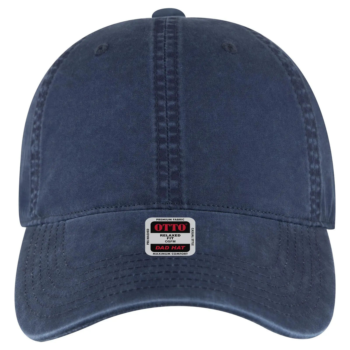 Otto 18-201 6 Panel Low Profile Dad Cap - Navy - 7 3/8’’ - 5/8’’