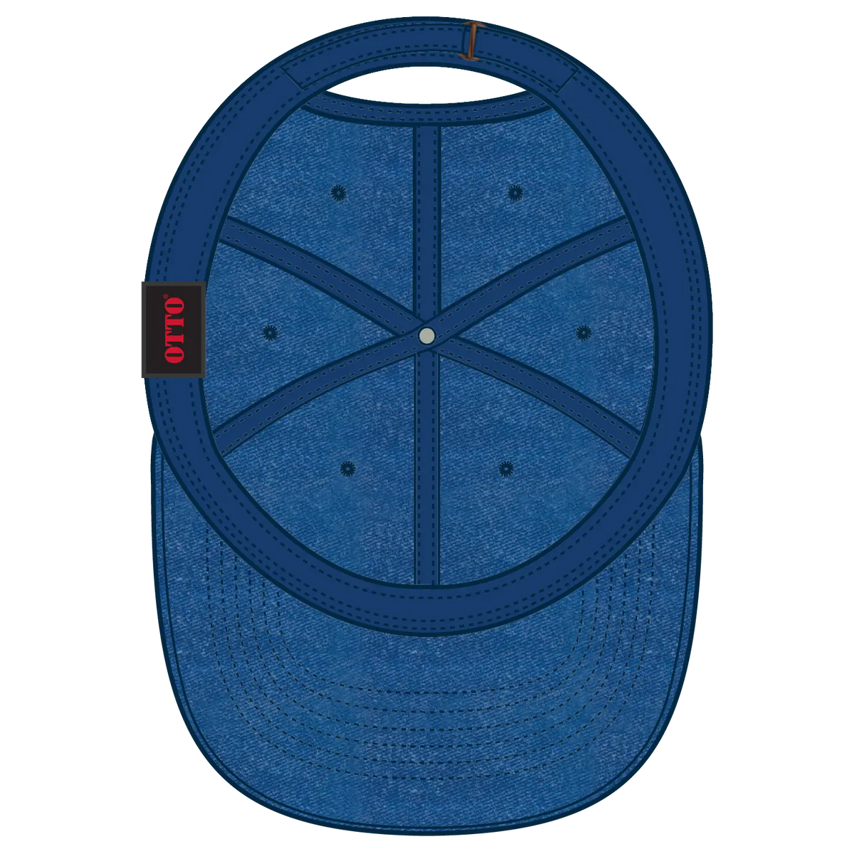 Otto 18-201 6 Panel Low Profile Dad Cap - Royal - 7 3/8’’ - 5/8’’