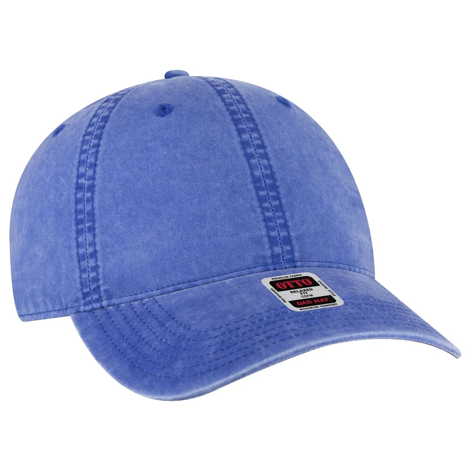 Otto 18-201 6 Panel Low Profile Dad Cap - Royal - 7 3/8’’ - 5/8’’