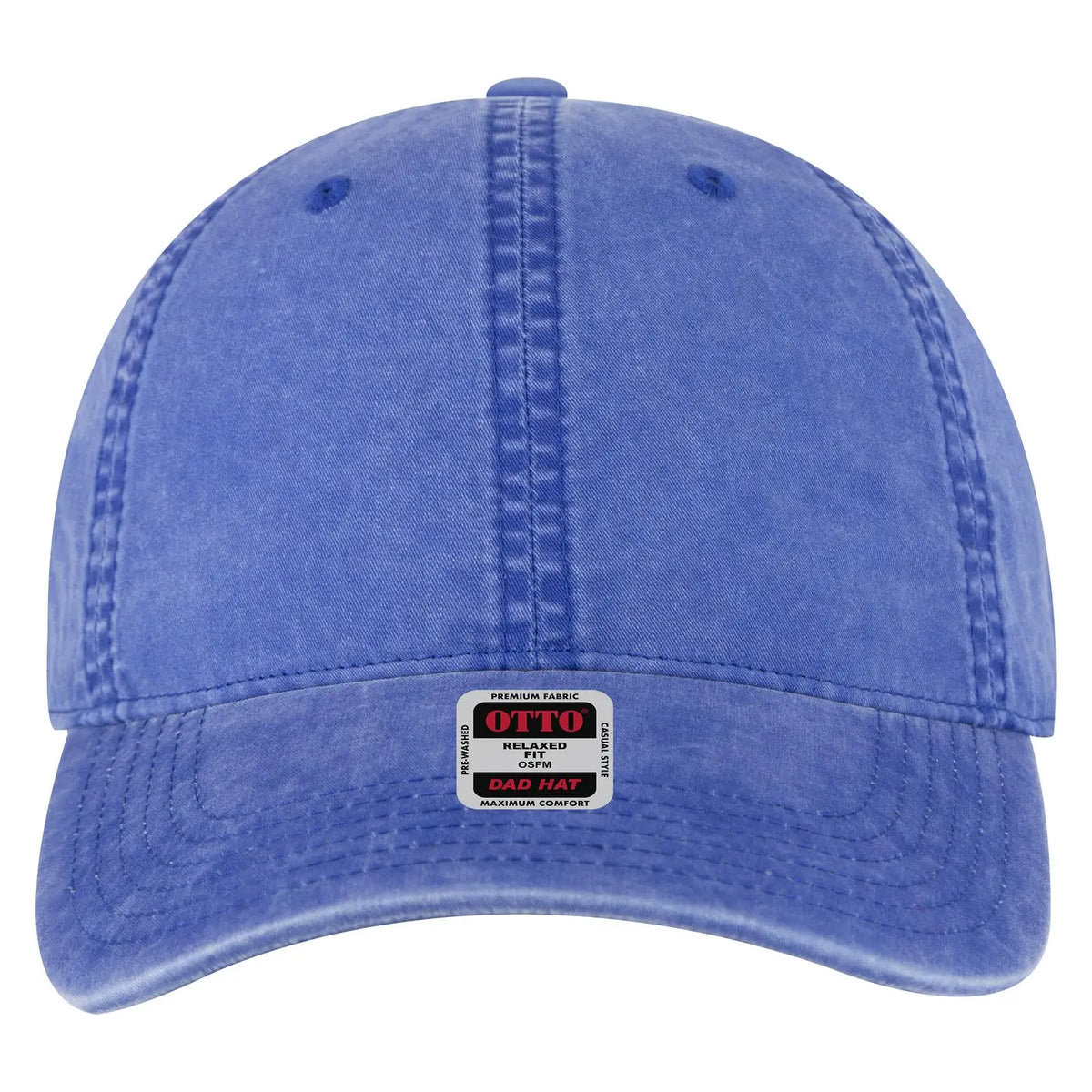 Otto 18-201 6 Panel Low Profile Dad Cap - Royal - 7 3/8’’ - 5/8’’