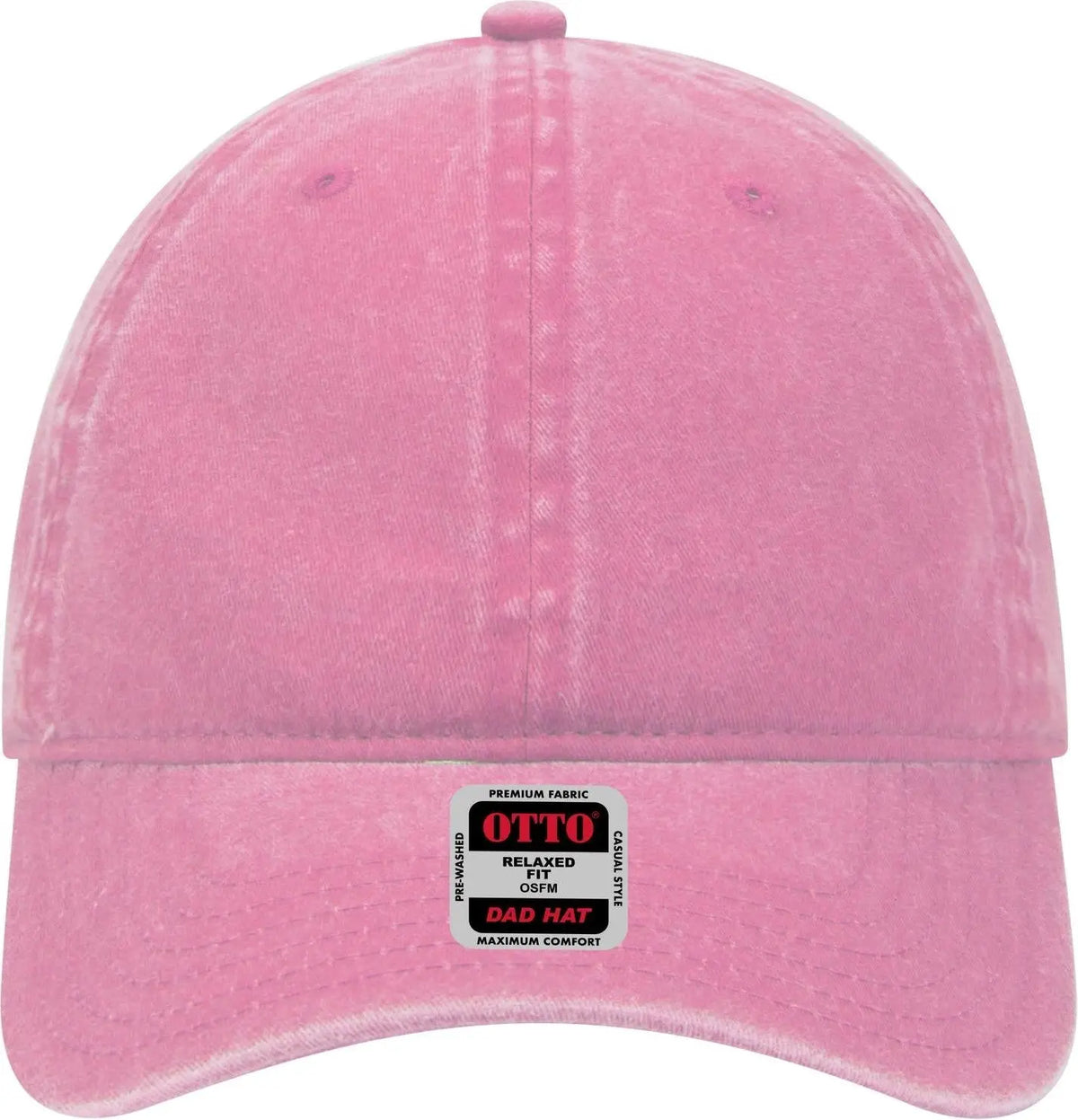 Otto 18-202 6 Panel Low Profile Dad Cap - Azalea - 1/2’’ - 7 5/8’’