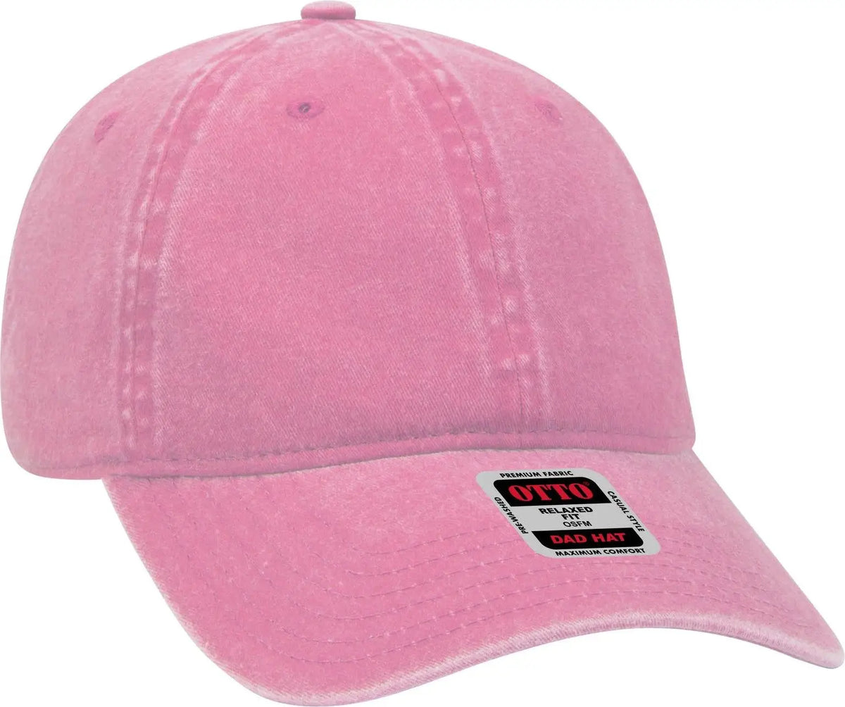 Otto 18-202 6 Panel Low Profile Dad Cap - Azalea - 1/2’’ - 7 5/8’’