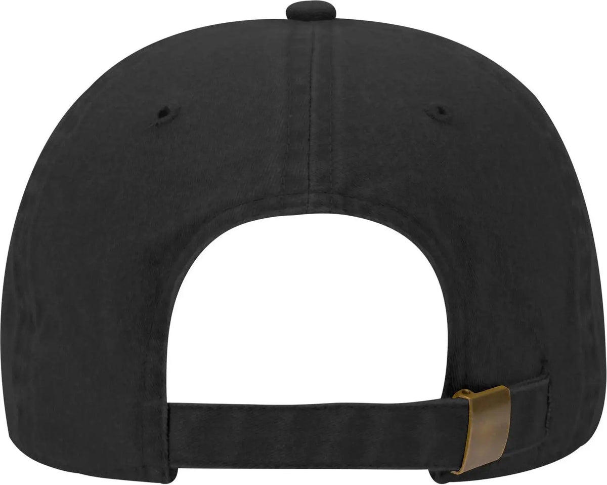 Otto 18-202 6 Panel Low Profile Dad Cap - Black - 1/2’’ - 7 5/8’’