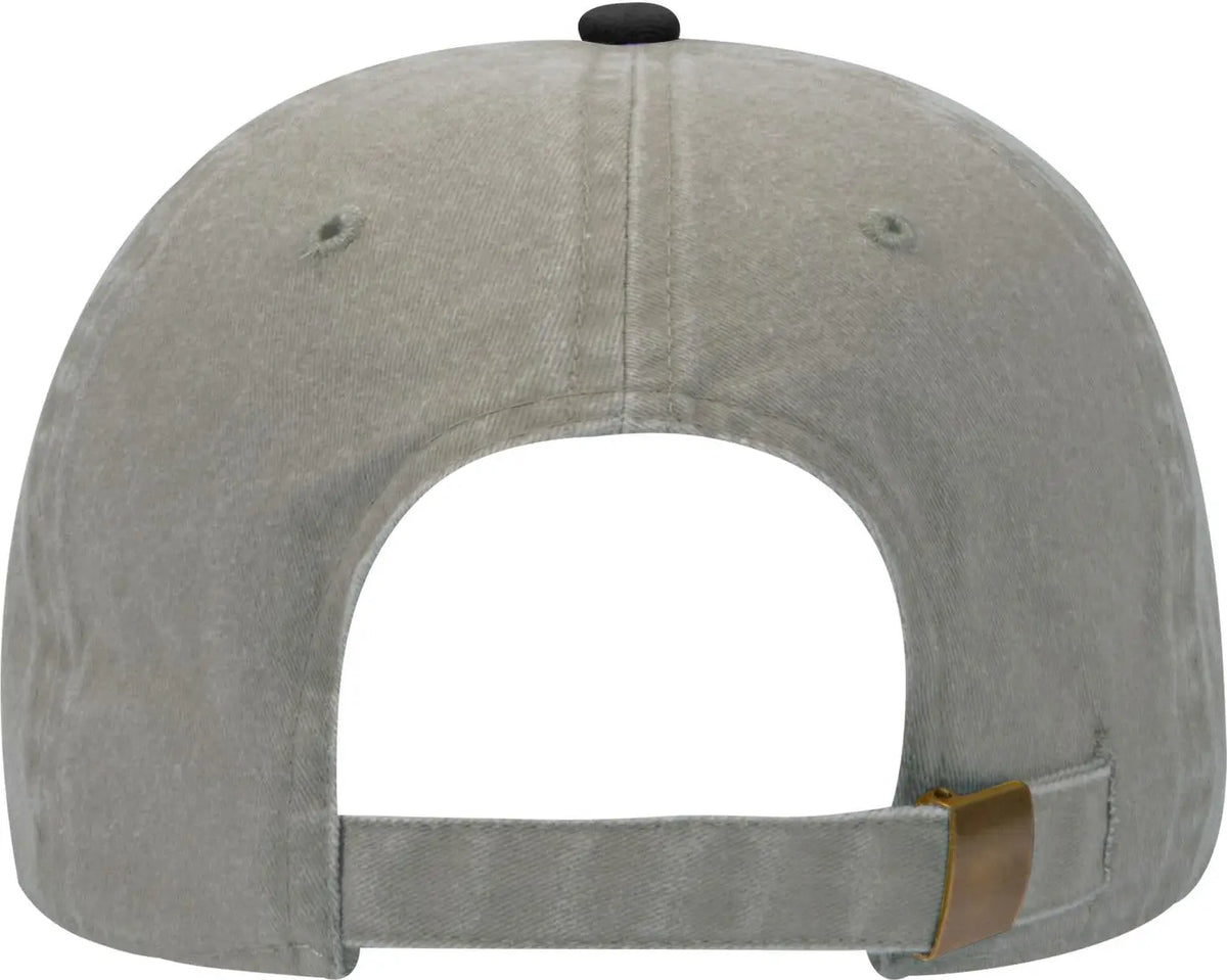 Otto 18-202 6 Panel Low Profile Dad Cap - Blk/gry - 1/2’’ - 7 5/8’’