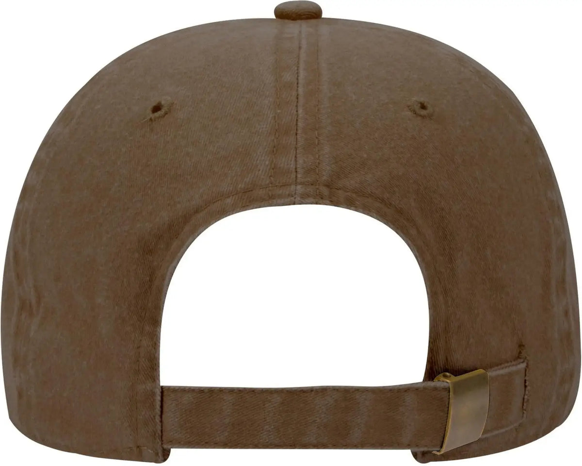 Otto 18-202 6 Panel Low Profile Dad Cap - Brown - 1/2’’ - 7 5/8’’