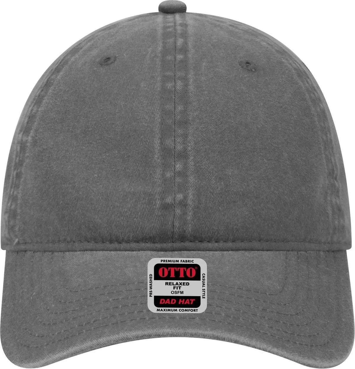 Otto 18-202 6 Panel Low Profile Dad Cap - Char. Gray - 1/2’’ - 7 5/8’’