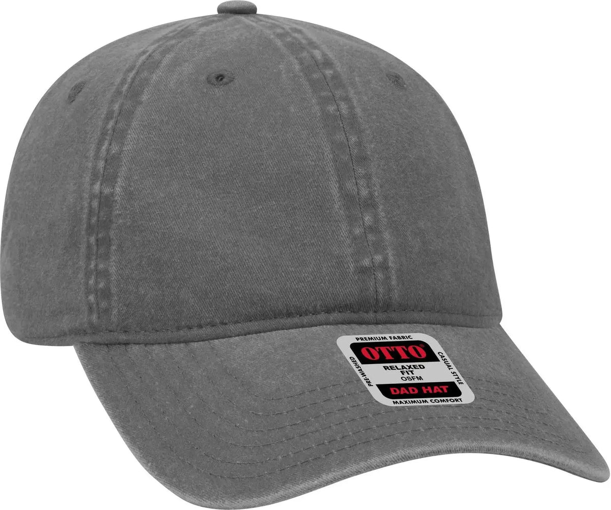 Otto 18-202 6 Panel Low Profile Dad Cap - Char. Gray - 1/2’’ - 7 5/8’’
