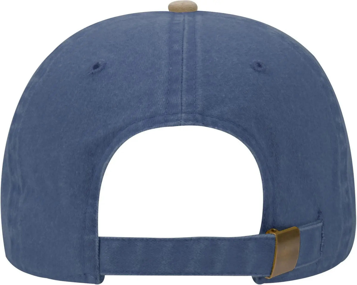 Otto 18-202 6 Panel Low Profile Dad Cap - Kha/nvy - 1/2’’ - 7 5/8’’