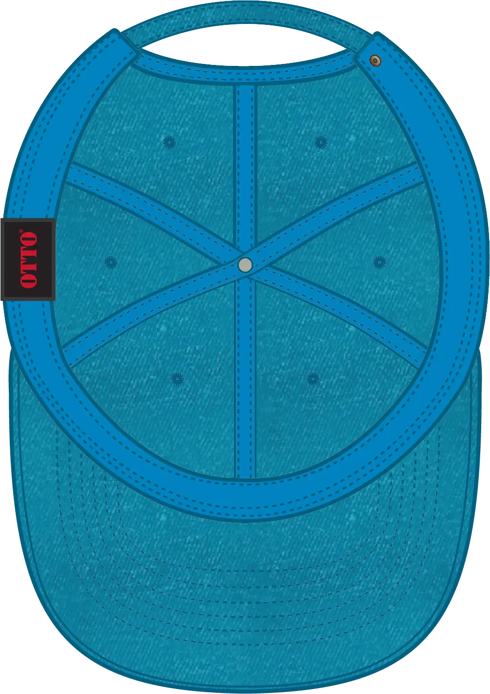 Otto 18-202 6 Panel Low Profile Dad Cap - Lake Blue - 1/2’’ - 7 5/8’’