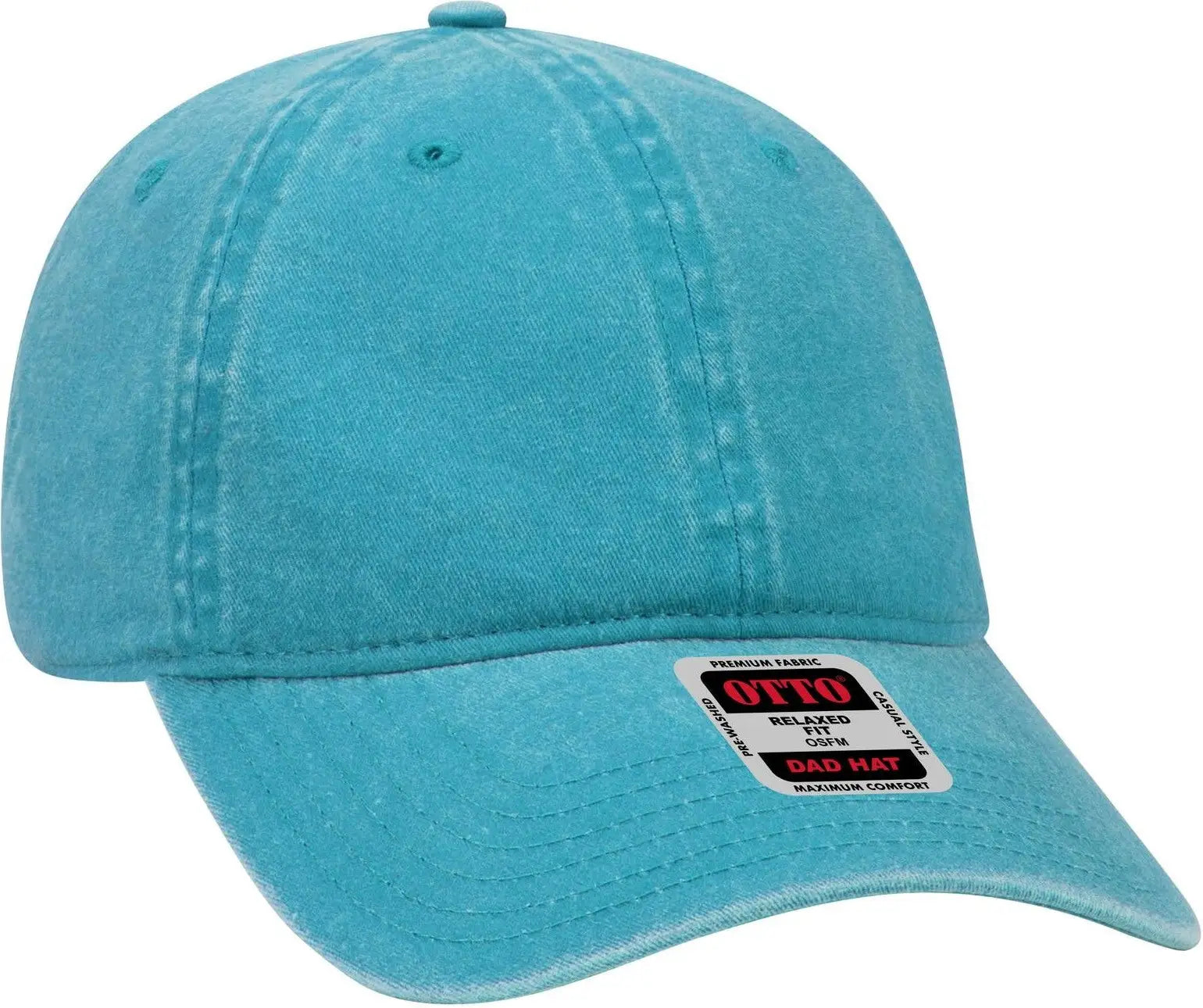 Otto 18-202 6 Panel Low Profile Dad Cap - Lake Blue - 1/2’’ - 7 5/8’’