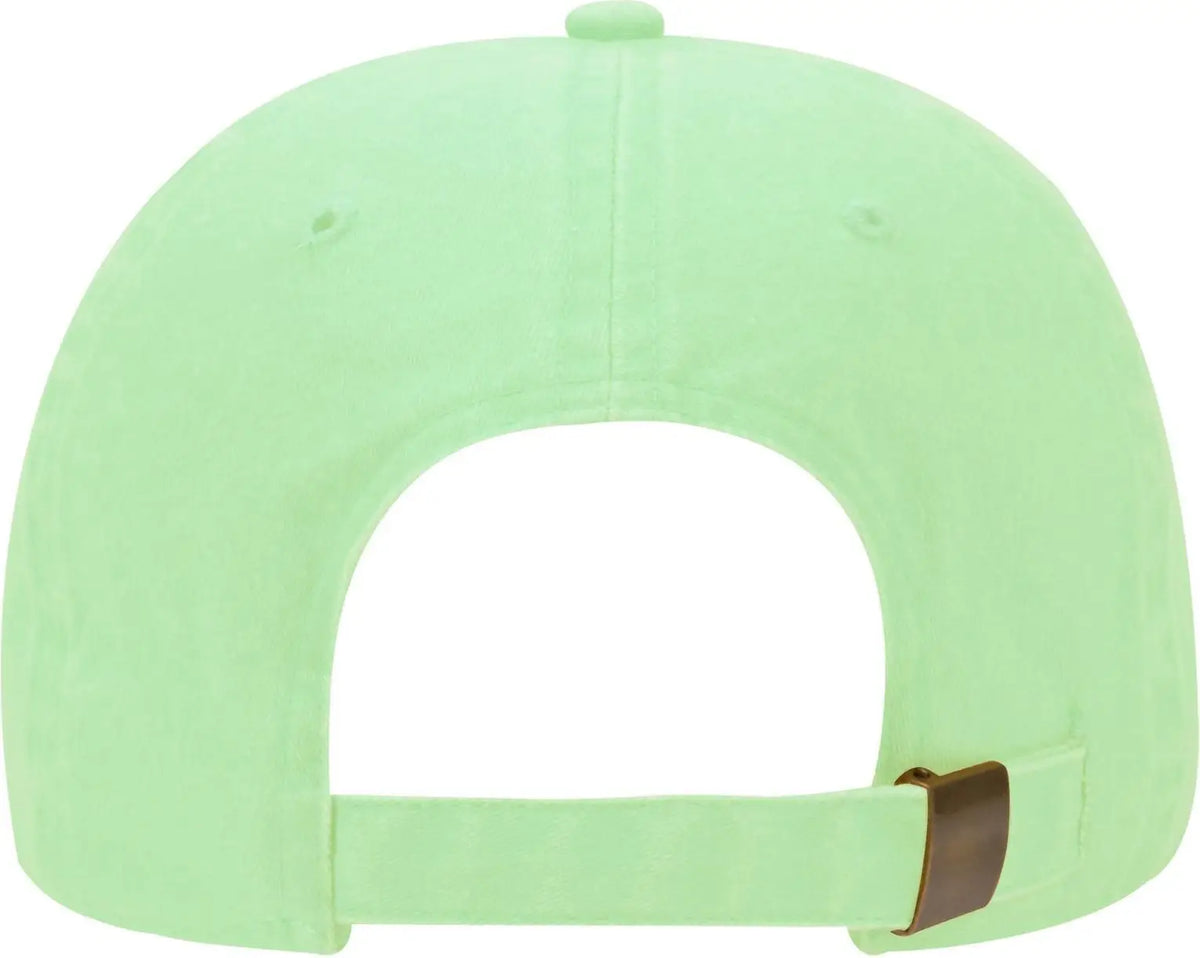 Otto 18-202 6 Panel Low Profile Dad Cap - Lime - 1/2’’ - 7 5/8’’