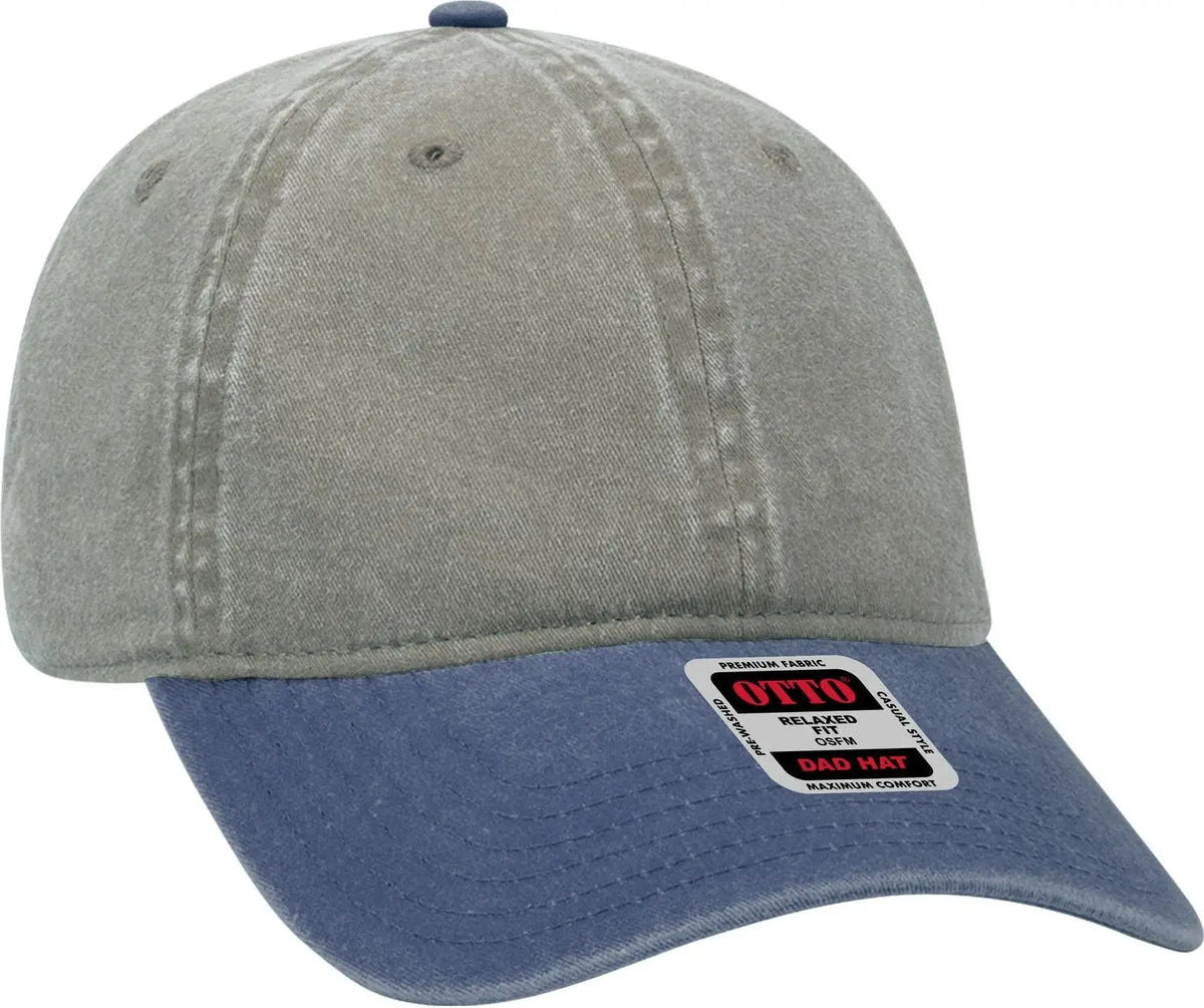 Otto 18-202 6 Panel Low Profile Dad Cap - Nvy/gry - 1/2’’ - 7 5/8’’