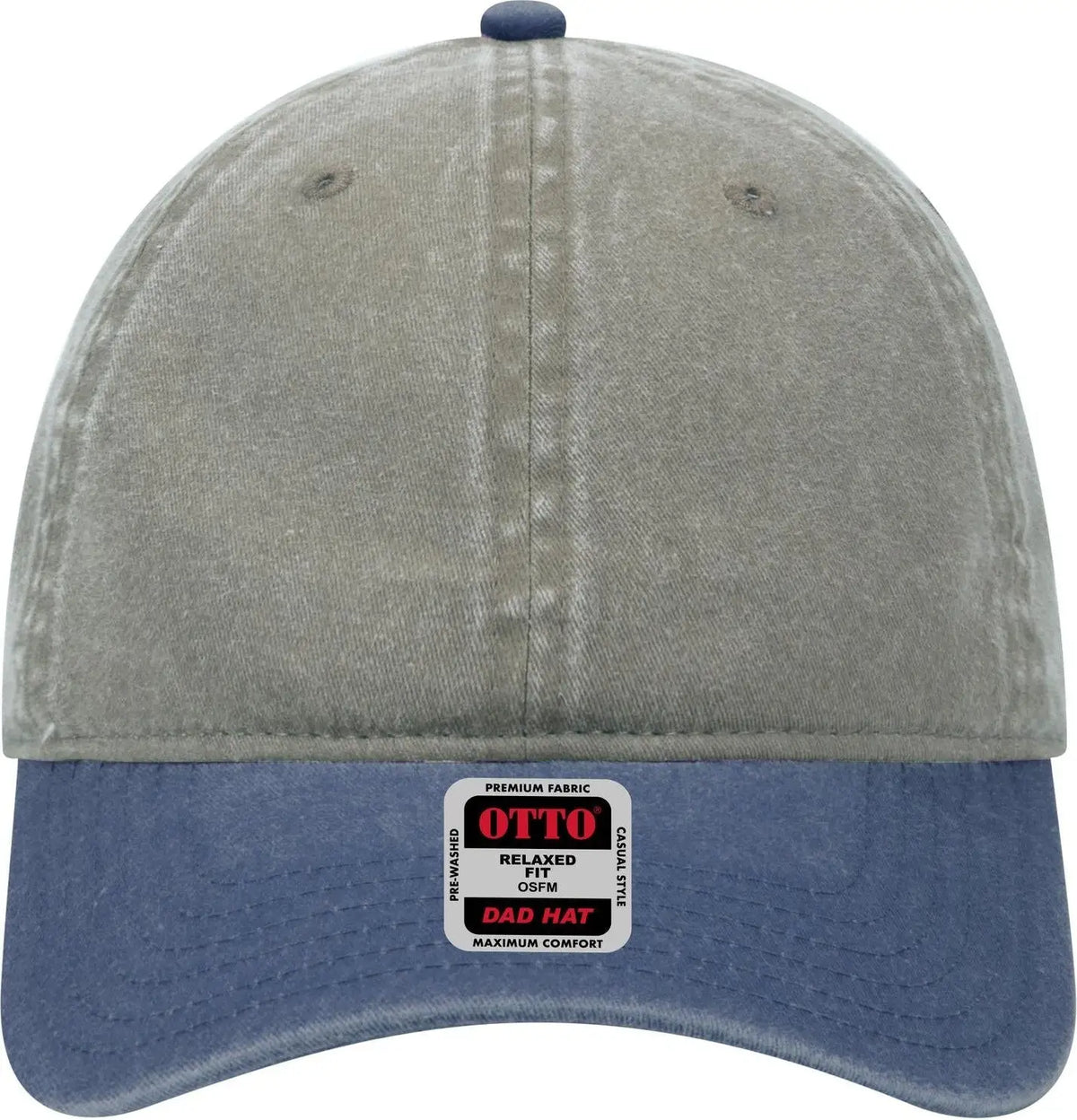 Otto 18-202 6 Panel Low Profile Dad Cap - Nvy/gry - 1/2’’ - 7 5/8’’