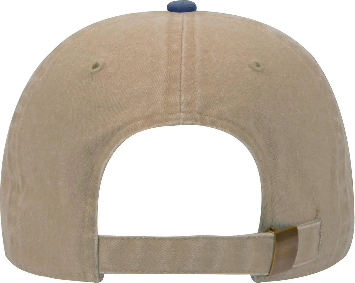 Otto 18-202 6 Panel Low Profile Dad Cap - Nvy/kha - 1/2’’ - 7 5/8’’