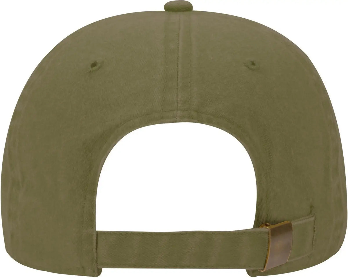 Otto 18-202 6 Panel Low Profile Dad Cap - Ol. Green - 1/2’’ - 7 5/8’’