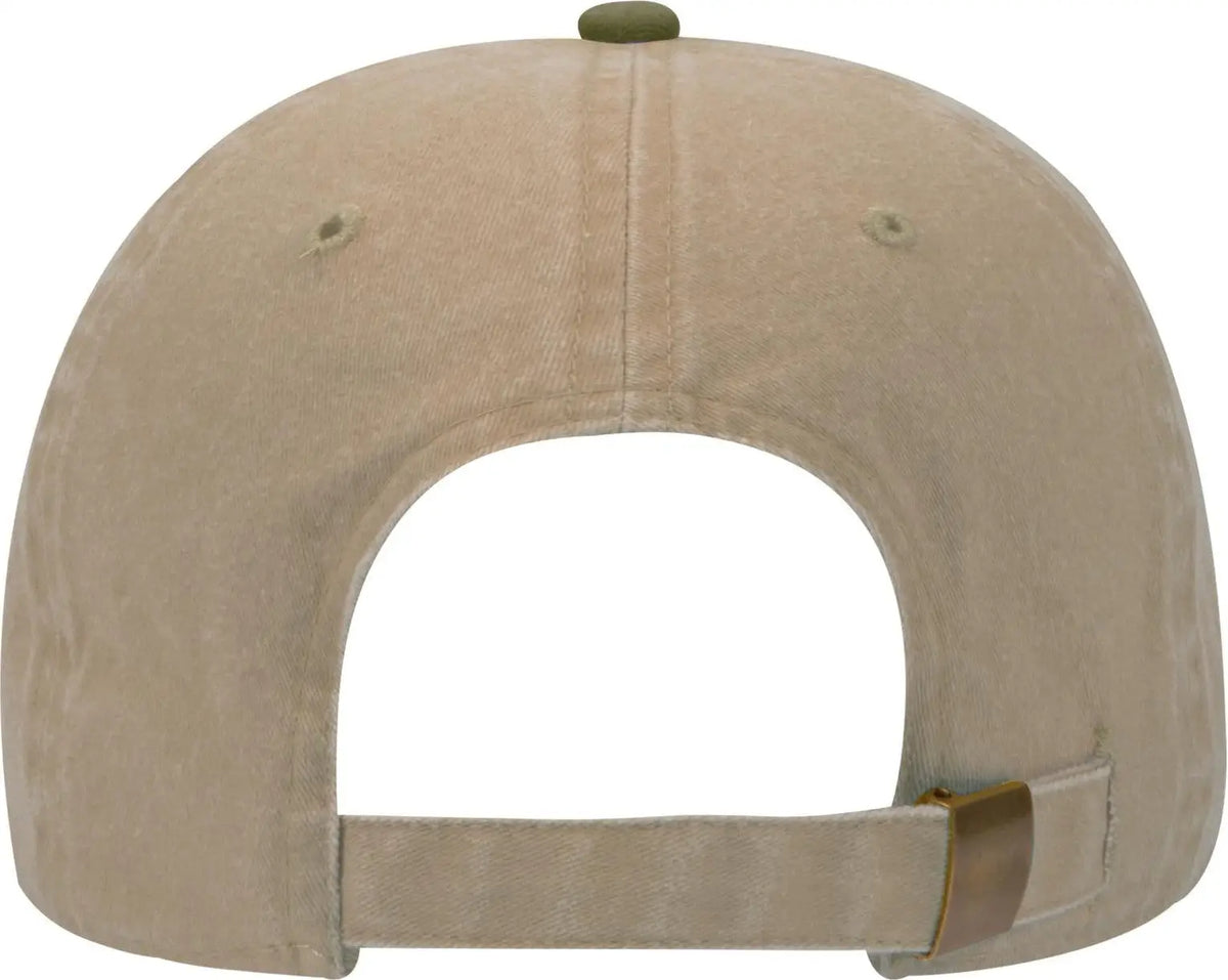 Otto 18-202 6 Panel Low Profile Dad Cap - Ol.grn/kha - 1/2’’ - 7 5/8’’
