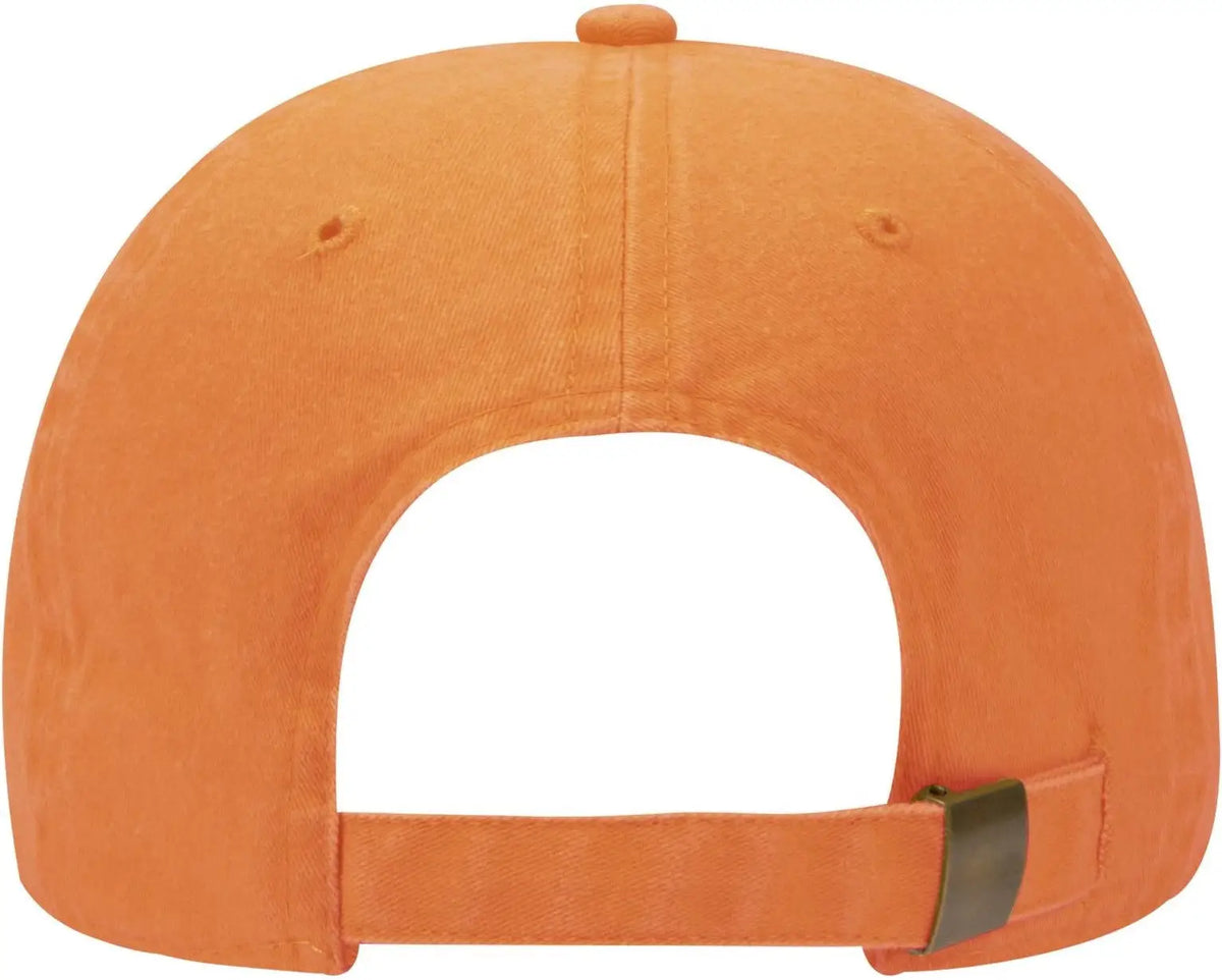 Otto 18-202 6 Panel Low Profile Dad Cap - Pkn. Orange - 1/2’’ - 7 5/8’’